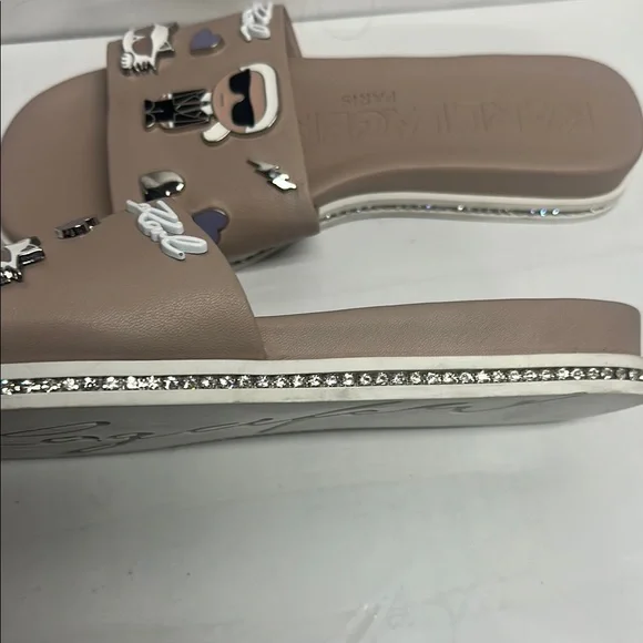 Karl Lagerfeld Tan Jeslyn Sandals with Modern Design - Picture 5 of 9